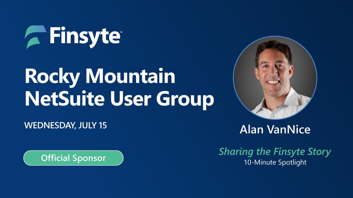 Finsyte is Sponsoring the Upcoming Rocky Mountain NetSuite User Group Meeting!