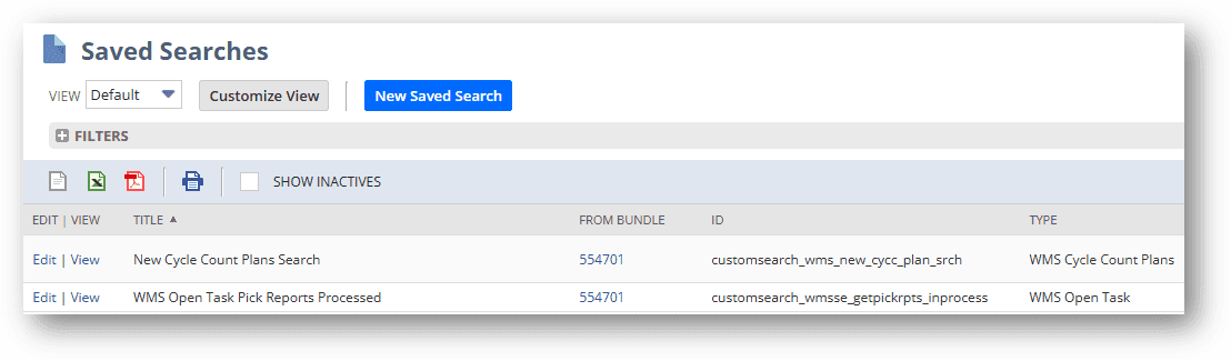All Saved Search ID Field