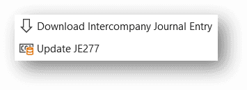 Download and Update Intercompany JE