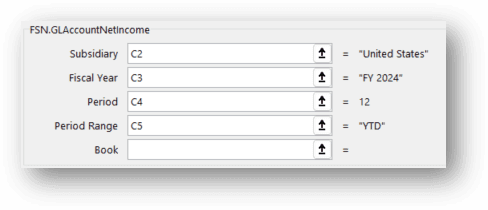 GLAccountNetIncome Function Inputs