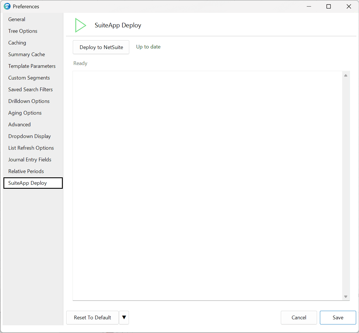 SuiteApp Deploy preferences pane