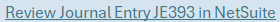 Review Journal Entry in NetSuite