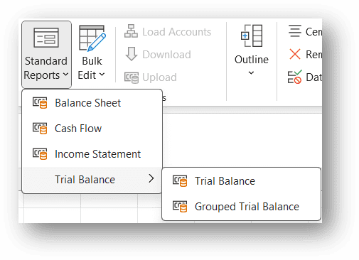 Trial Balance Options